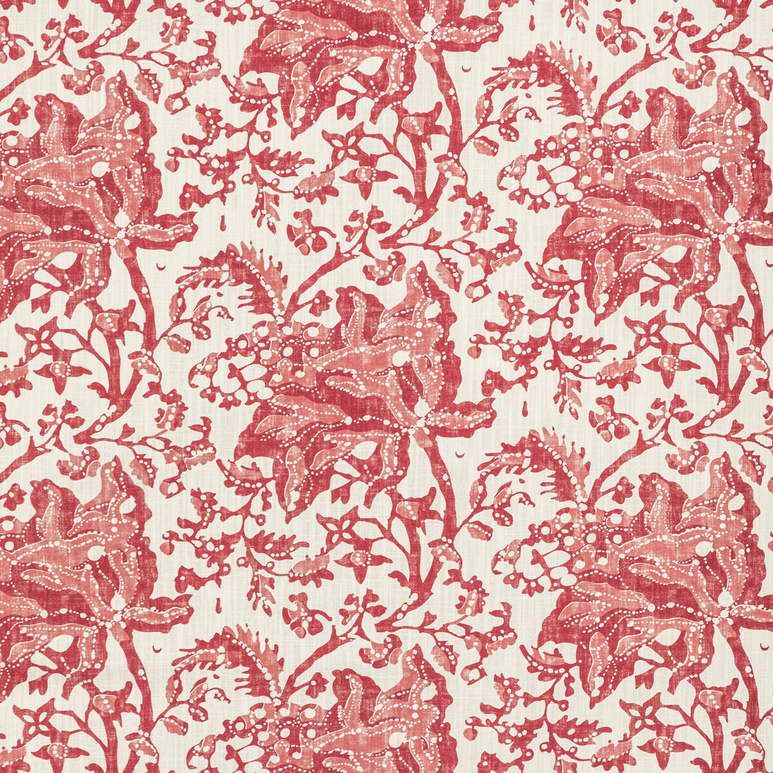 Weymouth Print fabric in red color - pattern 8022102.19.0 - by Brunschwig &amp; Fils in the Manoir collection