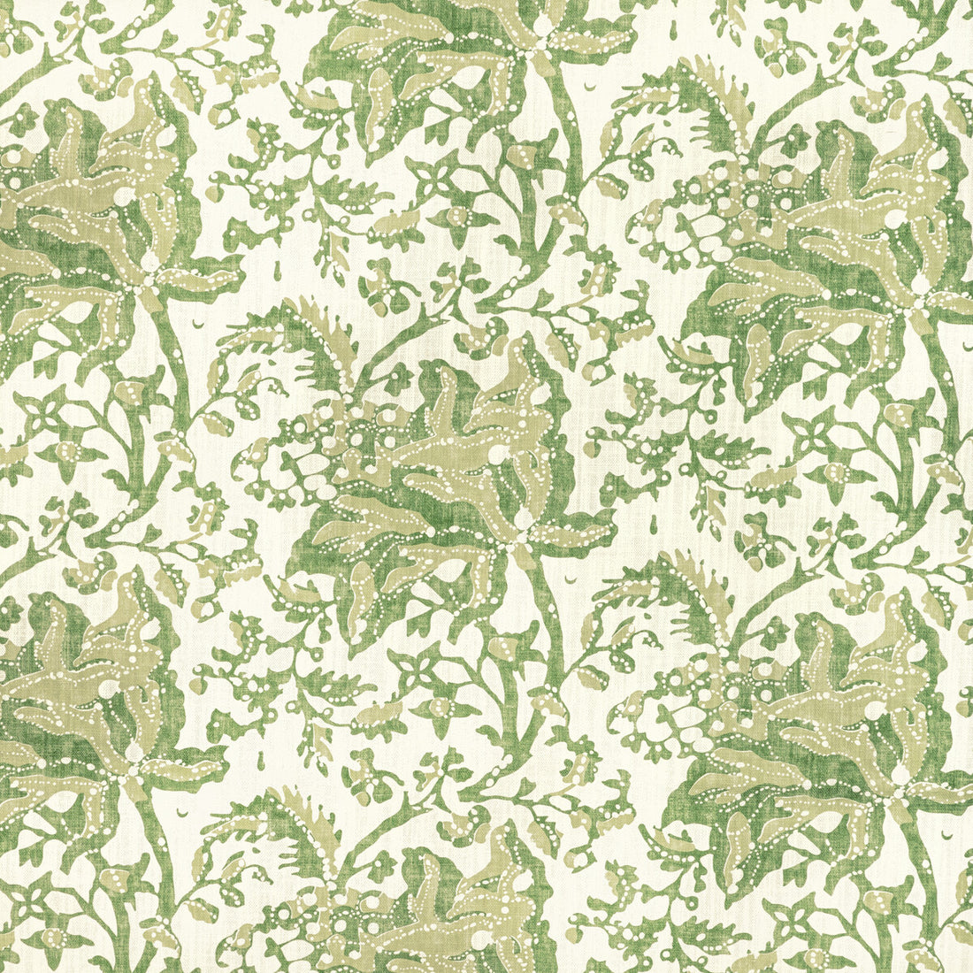 Weymouth Print fabric in leaf color - pattern 8022102.33.0 - by Brunschwig &amp; Fils in the Manoir collection