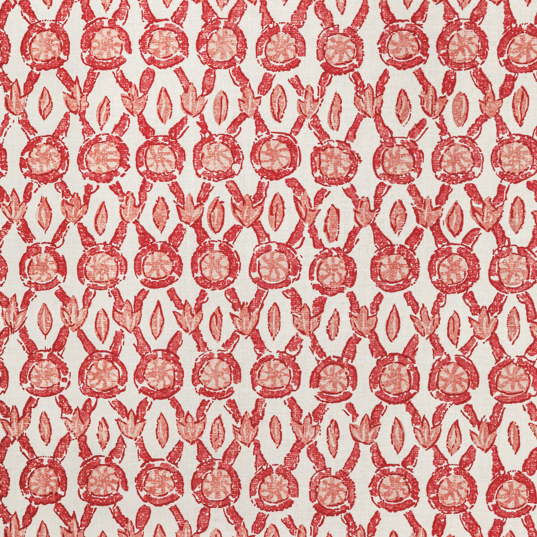 Galon Print fabric in coral color - pattern 8022103.124.0 - by Brunschwig &amp; Fils in the Manoir collection