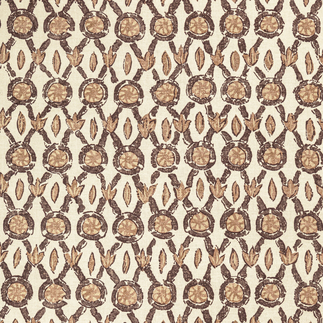 Galon Print fabric in mocha color - pattern 8022103.616.0 - by Brunschwig &amp; Fils in the Manoir collection