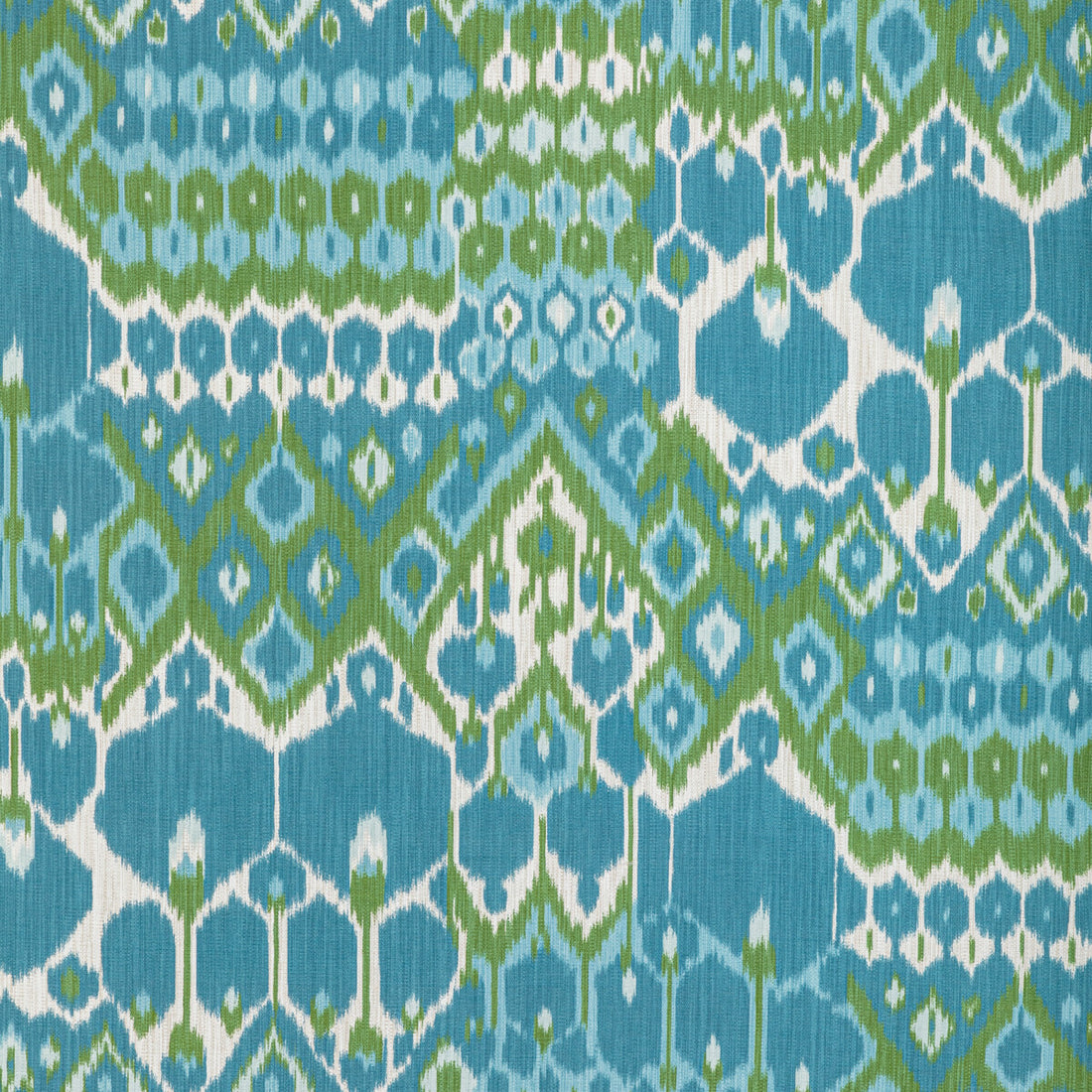 Bonnieux Print fabric in aqua/leaf color - pattern 8022104.353.0 - by Brunschwig &amp; Fils in the Manoir collection