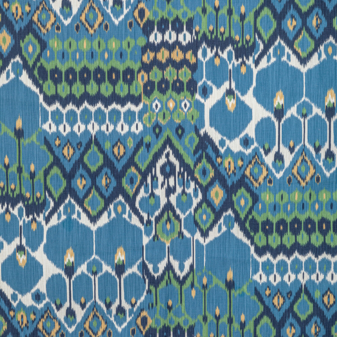 Bonnieux Print fabric in blue/leaf color - pattern 8022104.53.0 - by Brunschwig &amp; Fils in the Manoir collection
