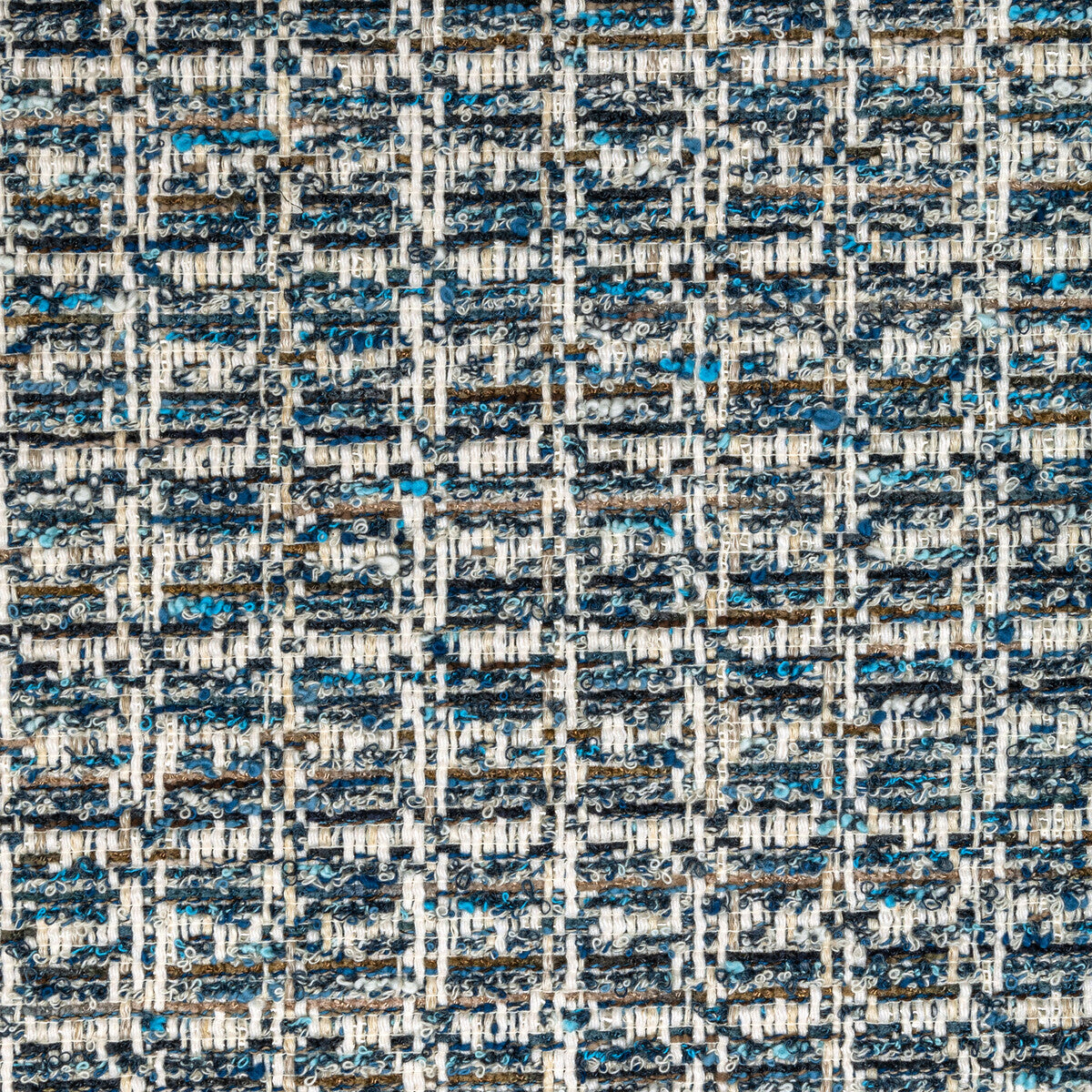 Kerlin Texture fabric in blue color - pattern 8022113.5.0 - by Brunschwig & Fils in the Lorient Weaves collection