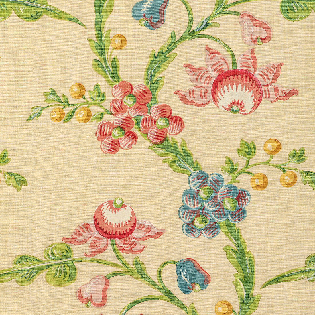 Le Brun Print fabric in spring color - pattern 8022121.40.0 - by Brunschwig &amp; Fils