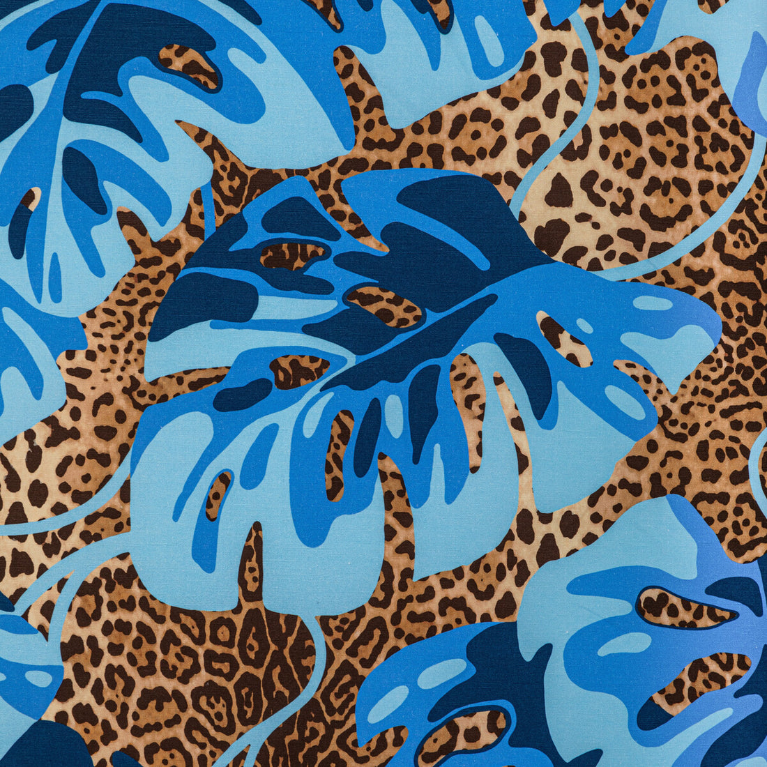 Mambo Print fabric in blue color - pattern 8022130.650.0 - by Brunschwig &amp; Fils in the Majorelle collection