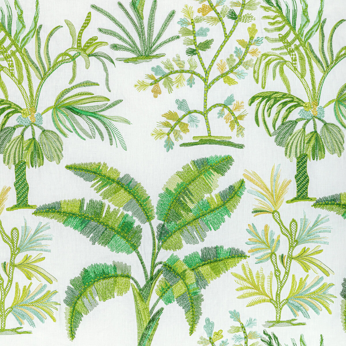 Martil Emb fabric in leaf color - pattern 8022134.3.0 - by Brunschwig & Fils in the Majorelle collection
