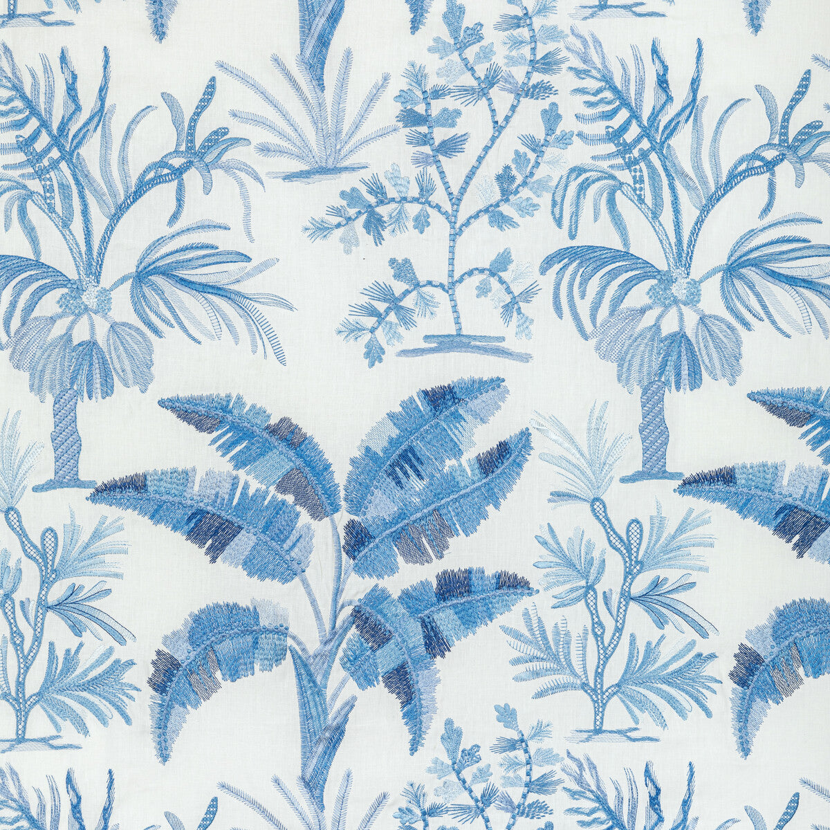 Martil Emb fabric in blue color - pattern 8022134.5.0 - by Brunschwig & Fils in the Majorelle collection