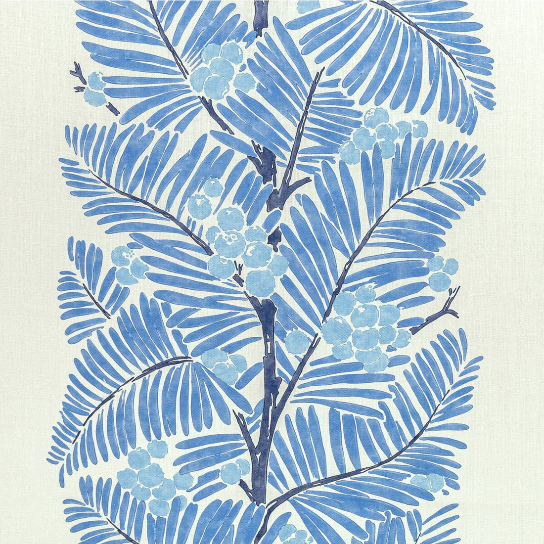 Palmar Print fabric in blue color - pattern 8022138.5.0 - by Brunschwig &amp; Fils in the Majorelle collection