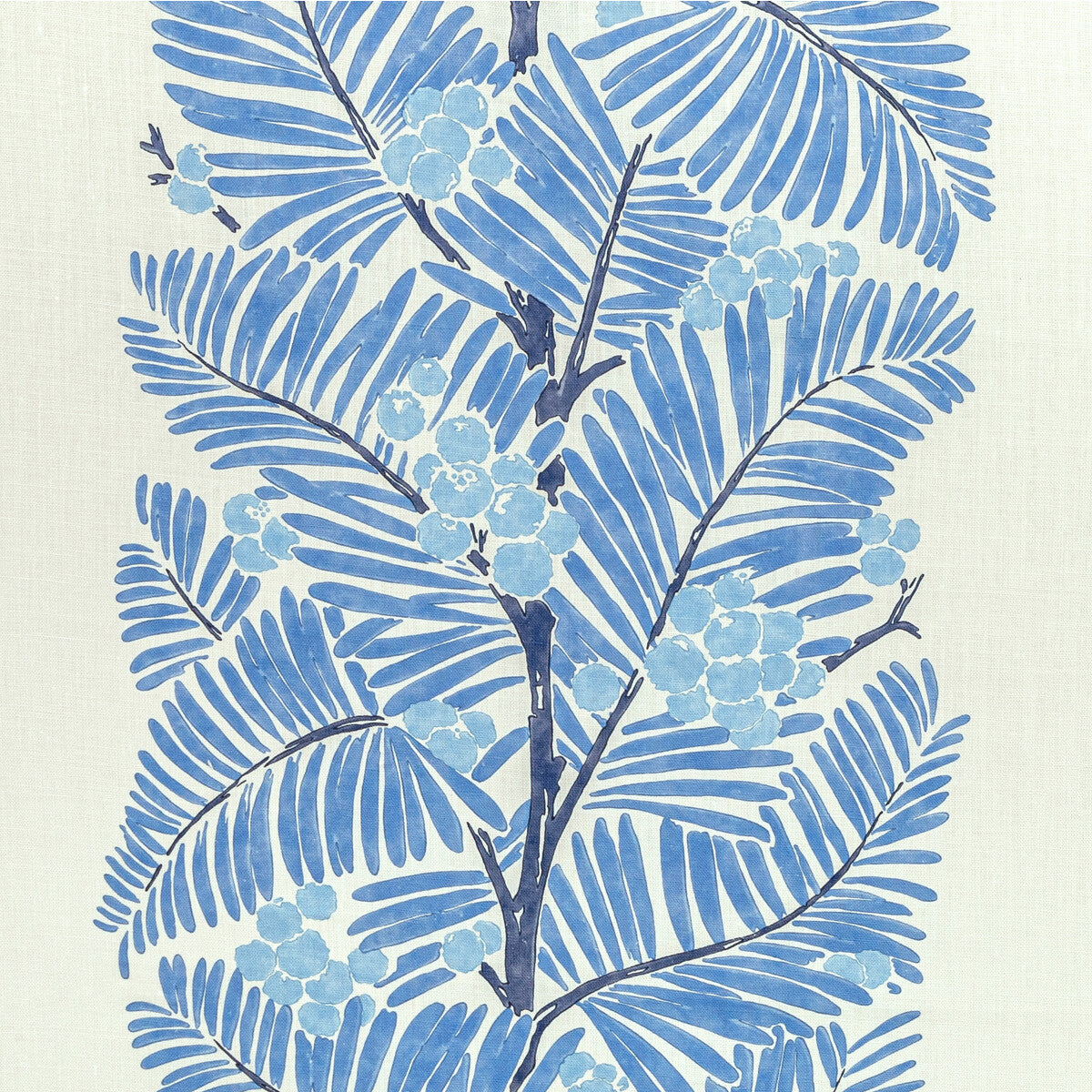 Palmar Print fabric in blue color - pattern 8022138.5.0 - by Brunschwig & Fils in the Majorelle collection