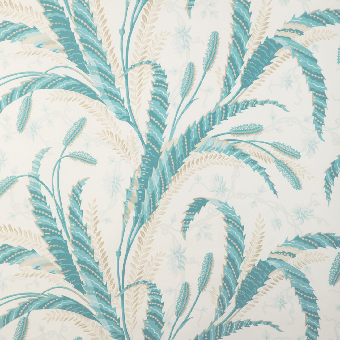 Vernay Print fabric in aqua color - pattern 8023101.13.0 - by Brunschwig &amp; Fils in the Cadenet collection