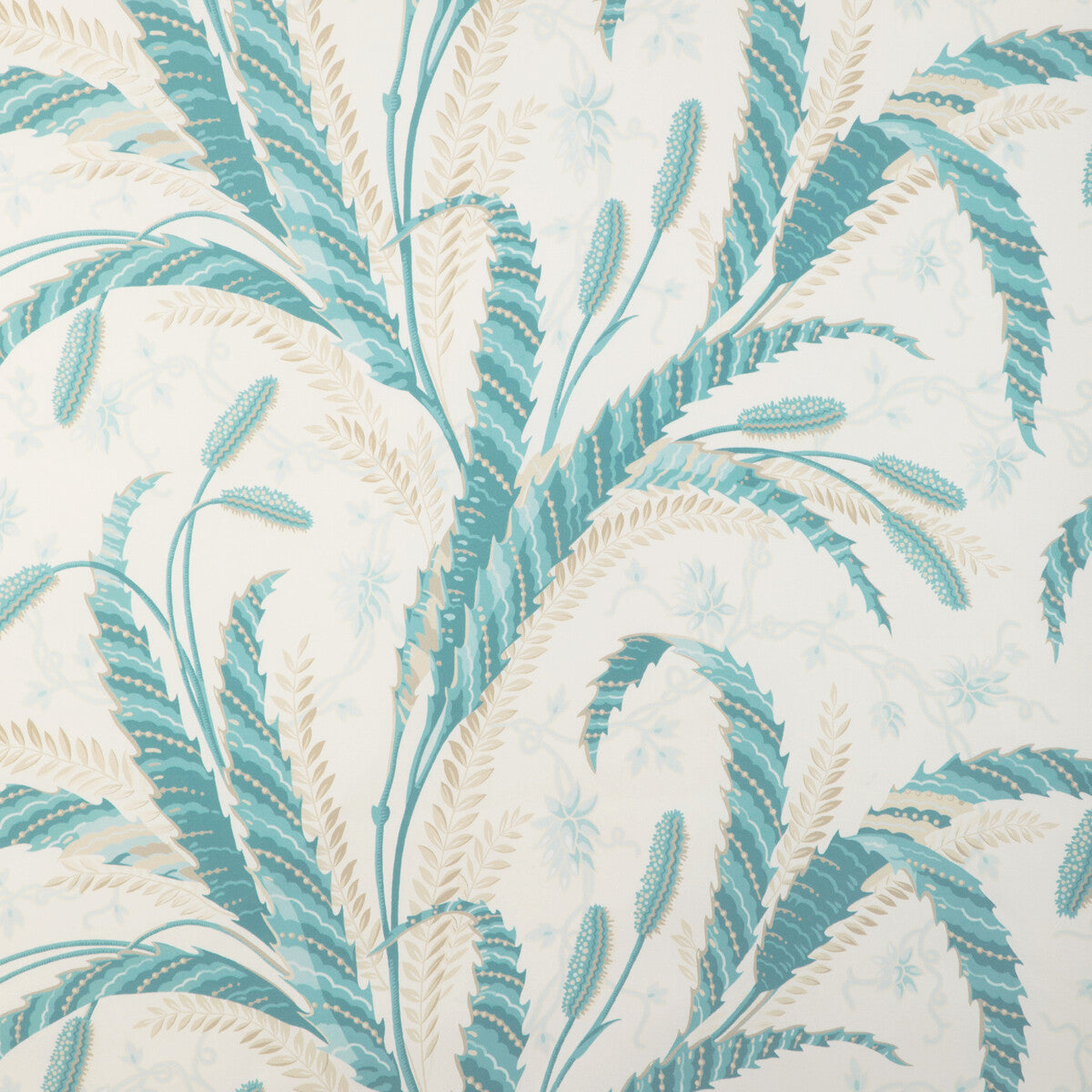 Vernay Print fabric in aqua color - pattern 8023101.13.0 - by Brunschwig & Fils in the Cadenet collection