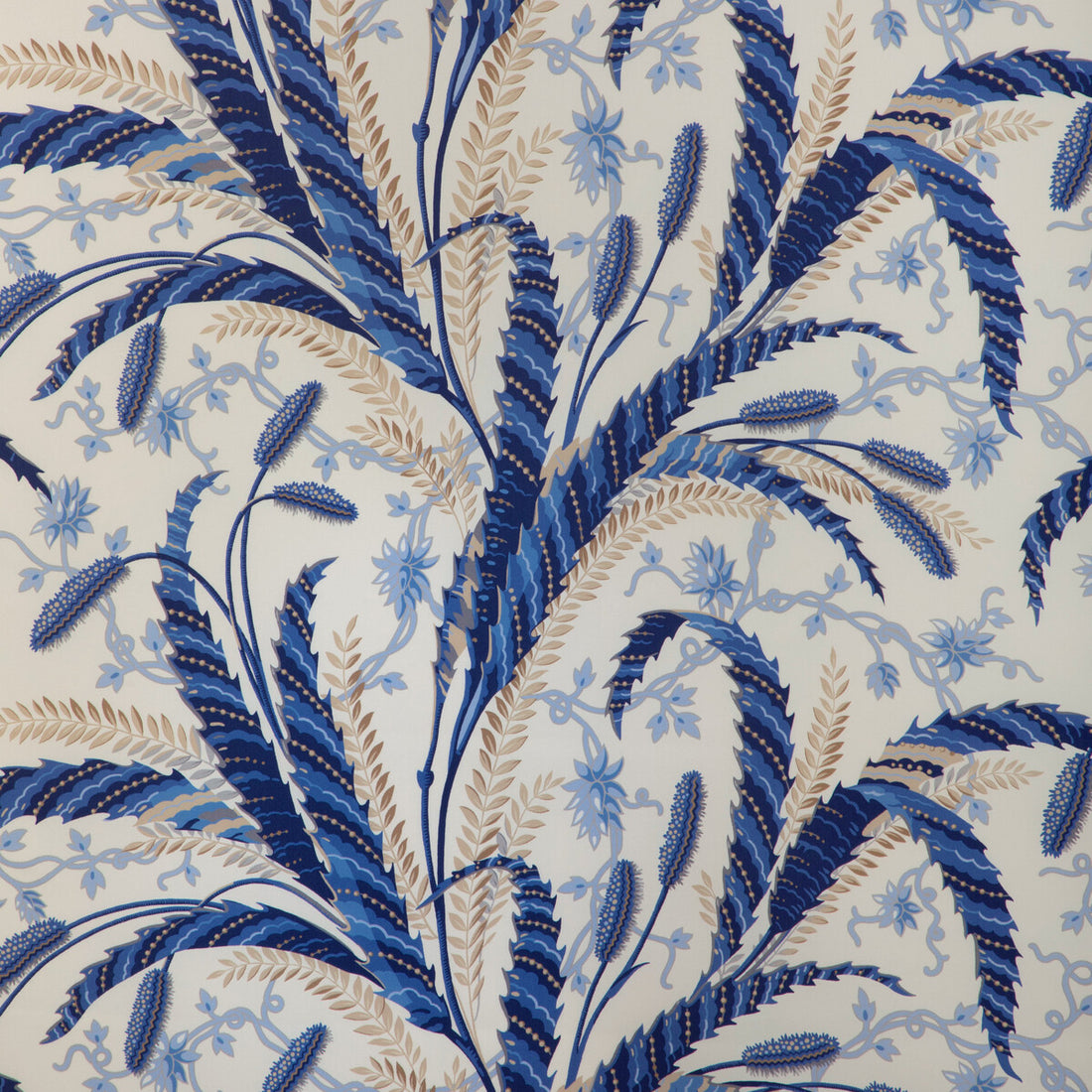 Vernay Print fabric in blue color - pattern 8023101.5.0 - by Brunschwig &amp; Fils in the Cadenet collection