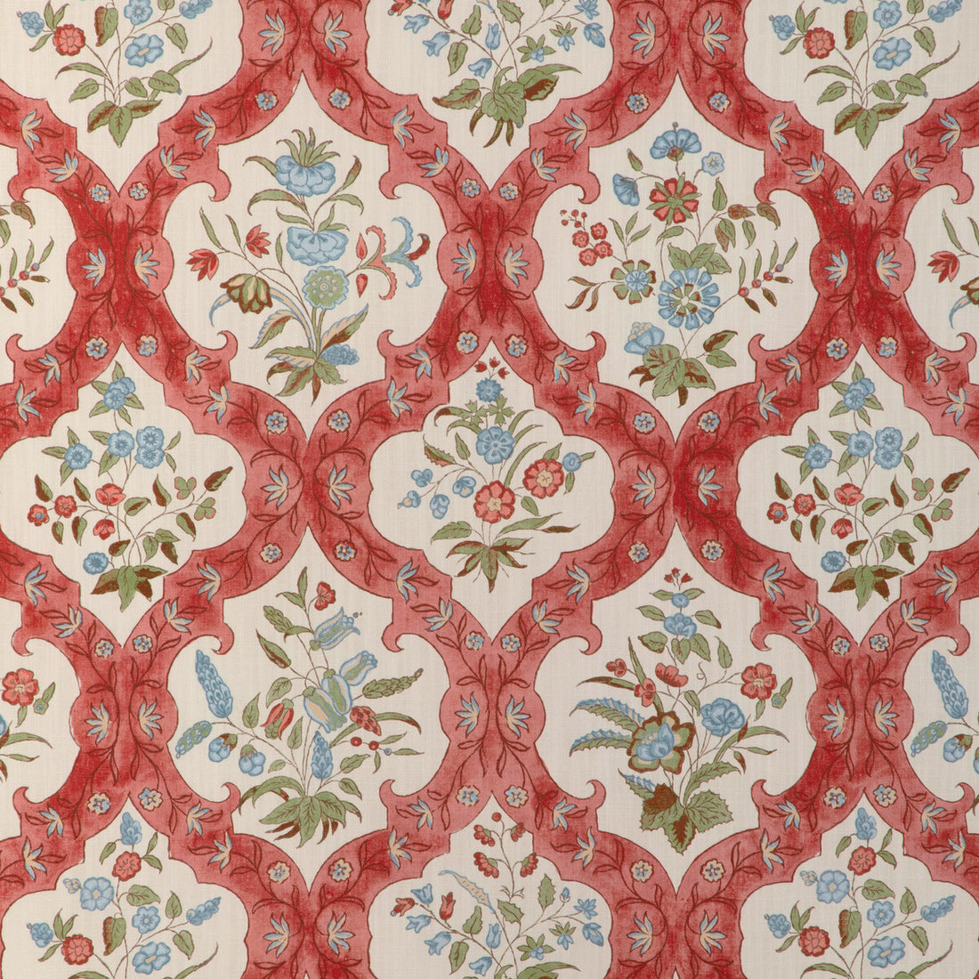 Ventoux Print fabric in red/blue color - pattern 8023102.195.0 - by Brunschwig &amp; Fils in the Cadenet collection