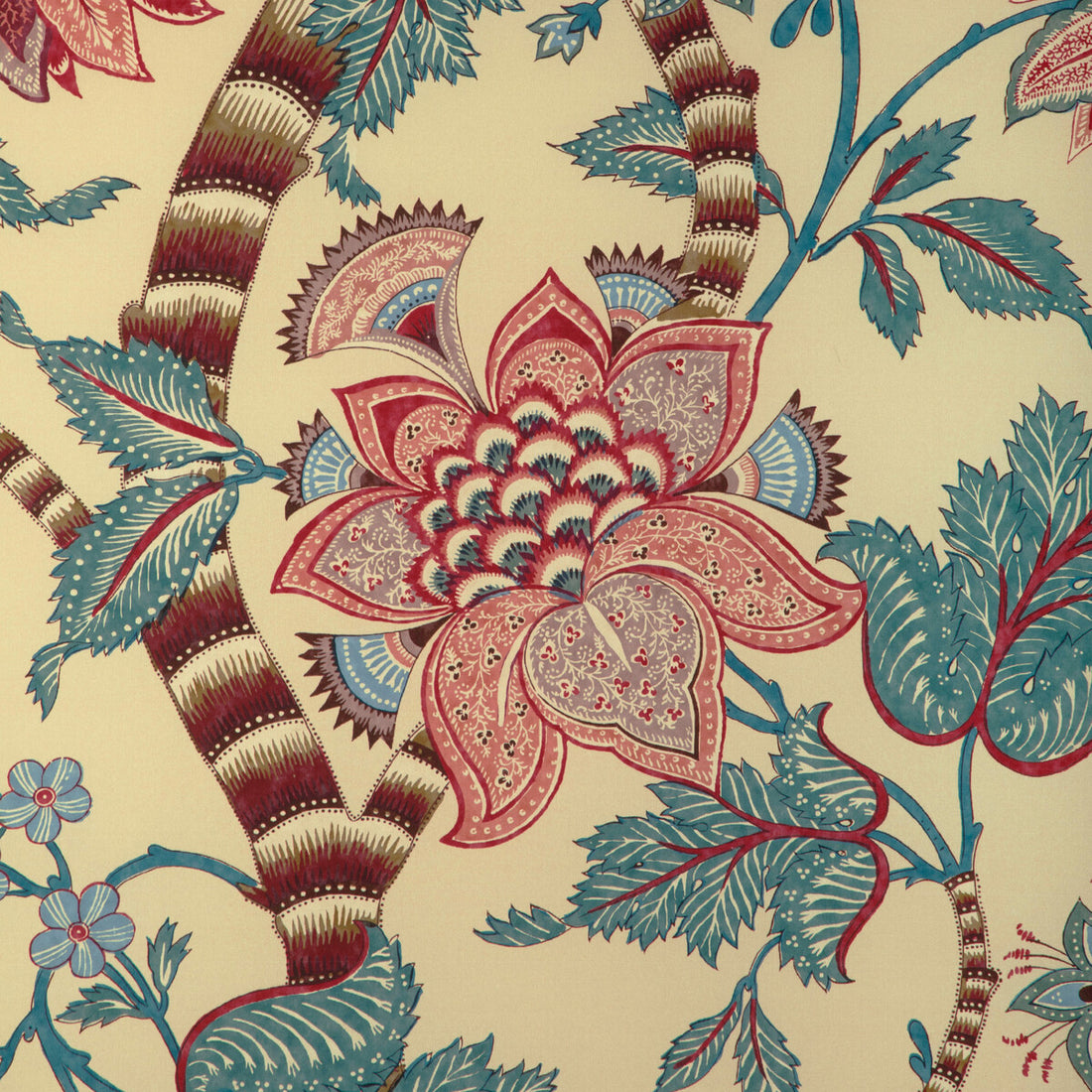 Cadenet Print fabric in beige/teal color - pattern 8023105.1635.0 - by Brunschwig &amp; Fils in the Cadenet collection