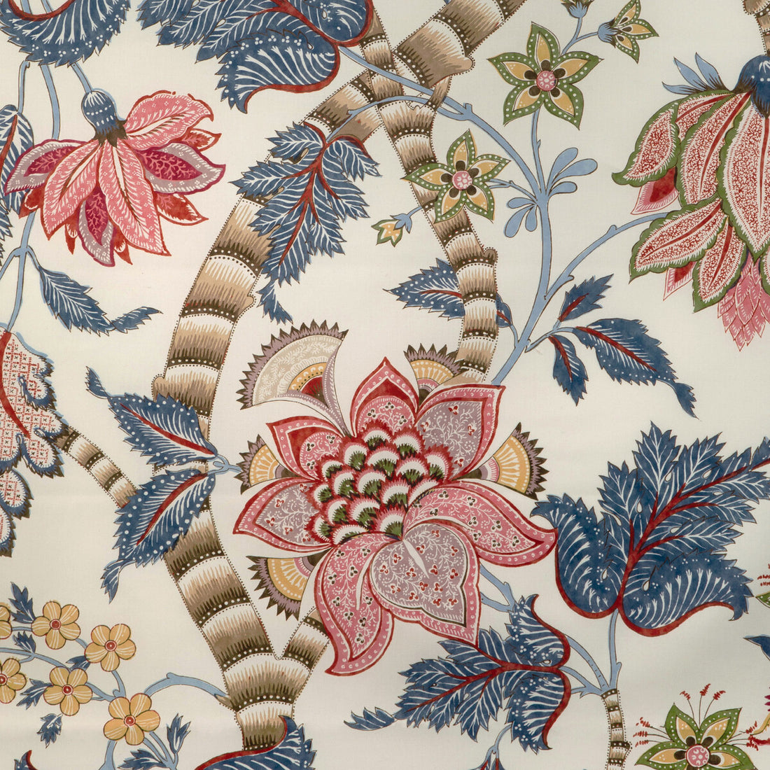 Cadenet Print fabric in red/blue color - pattern 8023105.195.0 - by Brunschwig &amp; Fils in the Cadenet collection