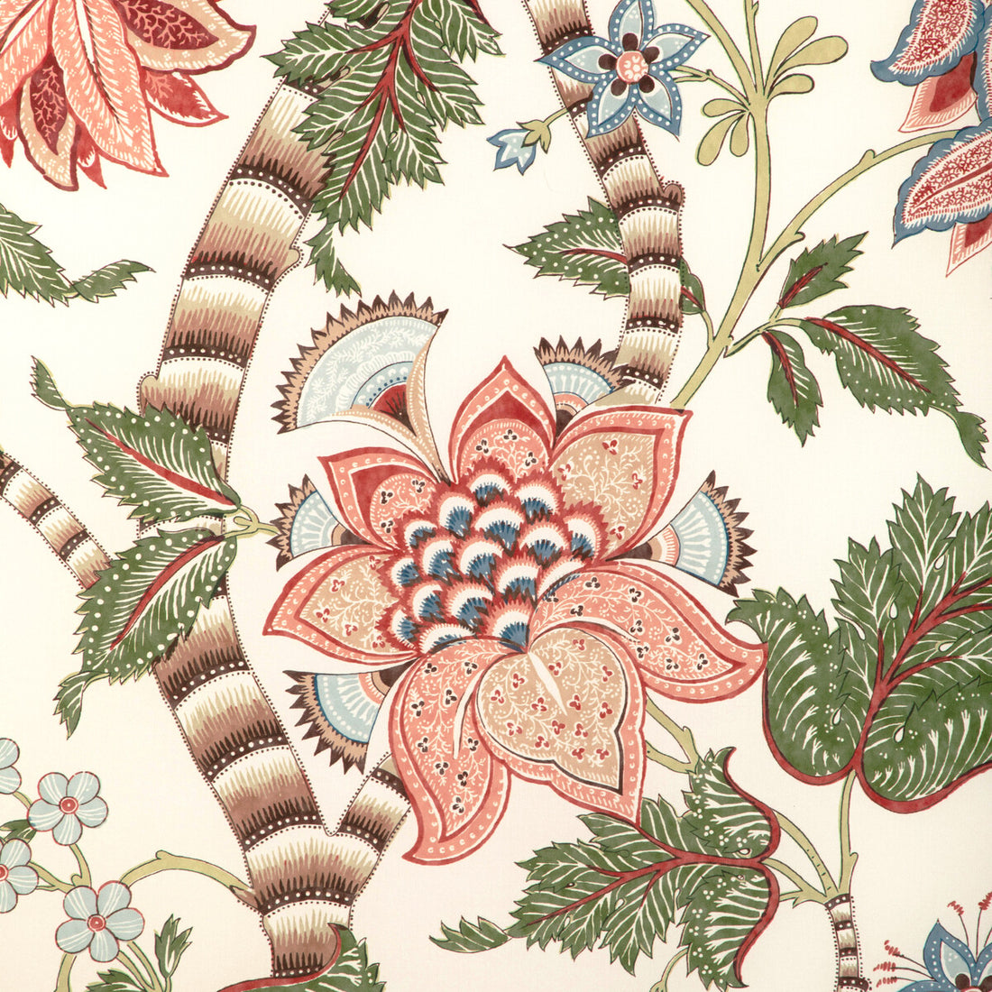 Cadenet Print fabric in apricot/sage color - pattern 8023105.312.0 - by Brunschwig &amp; Fils in the Cadenet collection