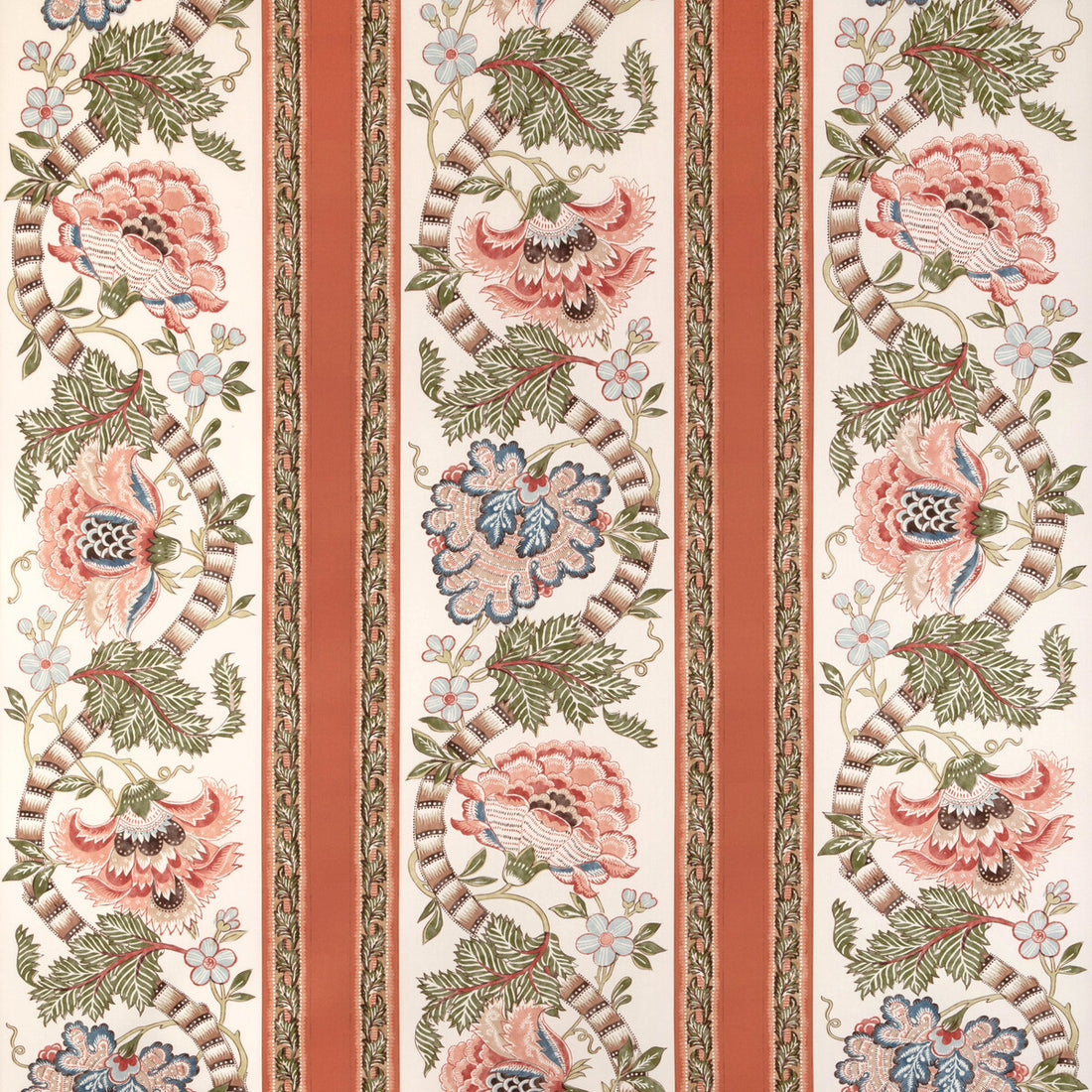 Lauris Print fabric in apricot/sage color - pattern 8023106.312.0 - by Brunschwig &amp; Fils in the Cadenet collection