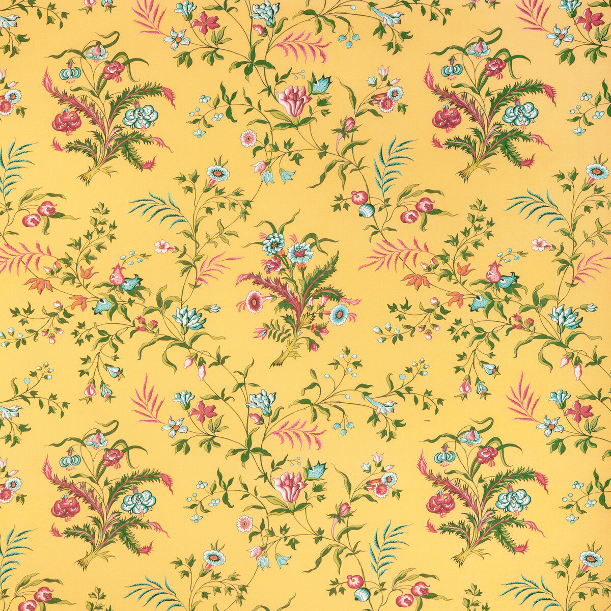 Chancay Print fabric in sun/leaf color - pattern 8023107.430.0 - by Brunschwig & Fils in the Cadenet collection