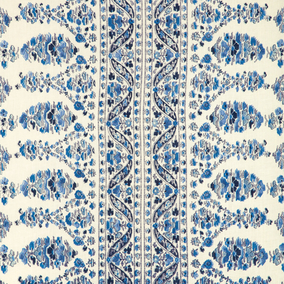 Visan Print fabric in navy/sky color - pattern 8023108.550.0 - by Brunschwig & Fils in the Cadenet collection