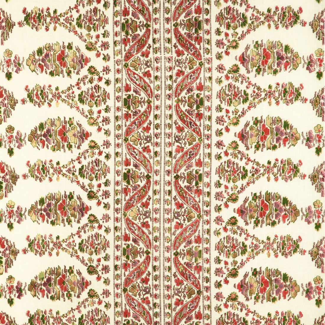 Visan Print fabric in rose/leaf color - pattern 8023108.73.0 - by Brunschwig &amp; Fils in the Cadenet collection