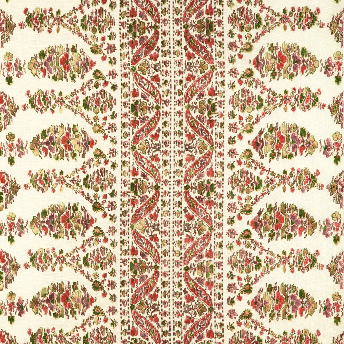 Visan Print fabric in rose/leaf color - pattern 8023108.73.0 - by Brunschwig & Fils in the Cadenet collection