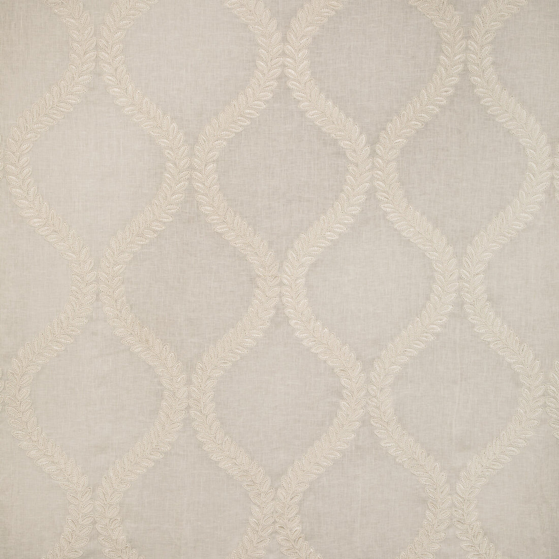 Camus Sheer fabric in ivory color - pattern 8023110.1.0 - by Brunschwig &amp; Fils in the Anduze Embroideries collection