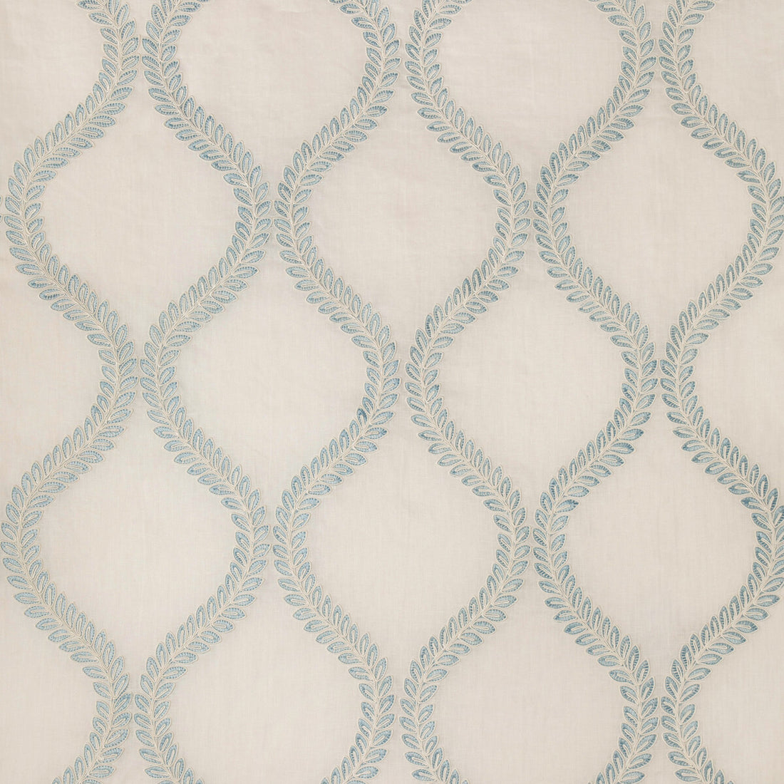 Camus Sheer fabric in sky color - pattern 8023110.15.0 - by Brunschwig &amp; Fils in the Anduze Embroideries collection