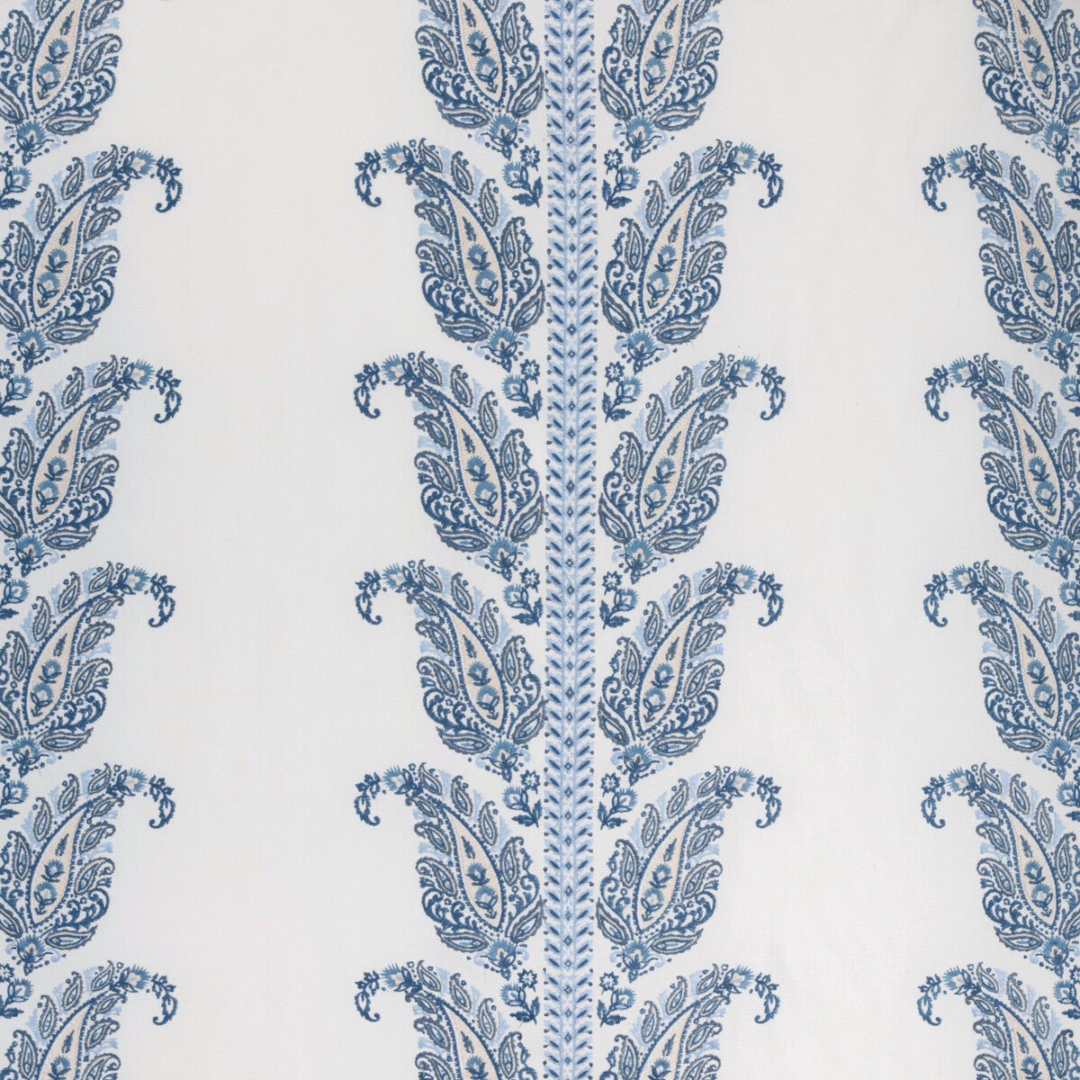 Yara Paisley Emb fabric in sky color - pattern 8023112.115.0 - by Brunschwig & Fils in the Anduze Embroideries collection