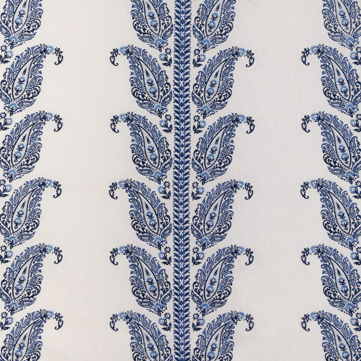 Yara Paisley Emb fabric in blue color - pattern 8023112.55.0 - by Brunschwig & Fils in the Anduze Embroideries collection