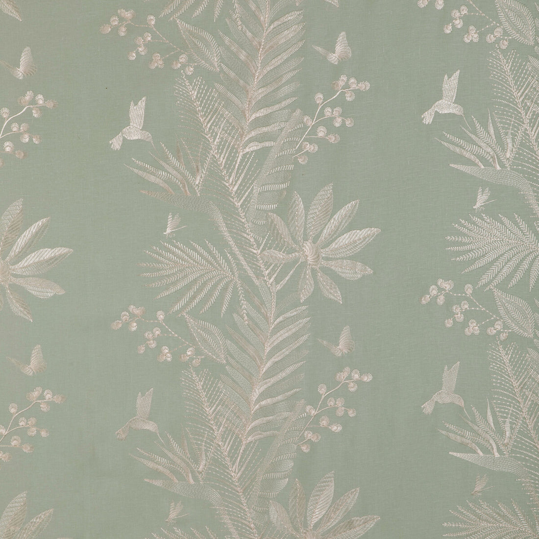 Manda Emb fabric in seafoam color - pattern 8023114.13.0 - by Brunschwig &amp; Fils in the Anduze Embroideries collection