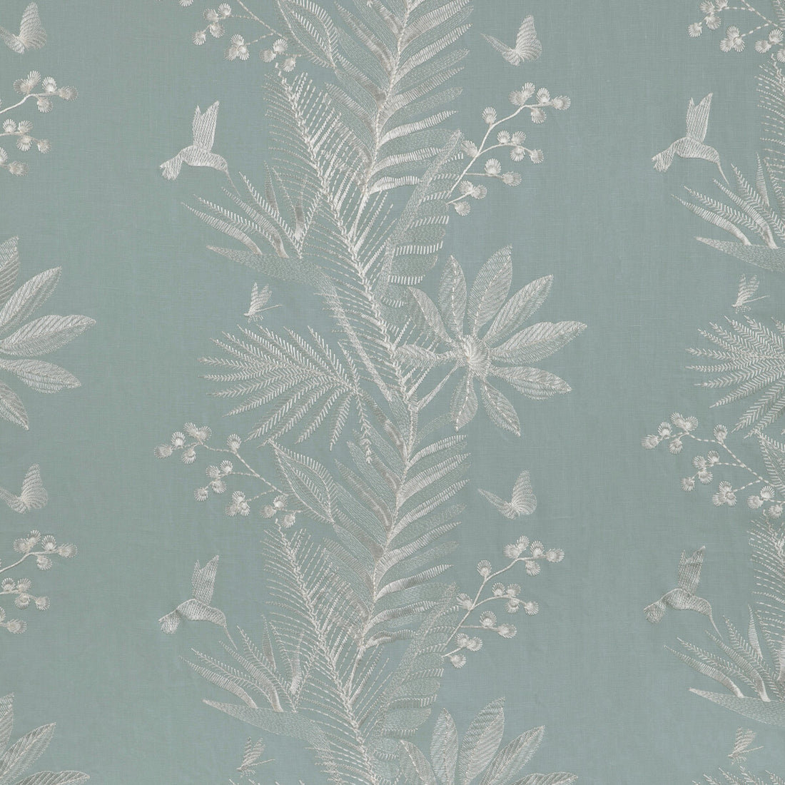 Manda Emb fabric in sky color - pattern 8023114.51.0 - by Brunschwig &amp; Fils in the Anduze Embroideries collection