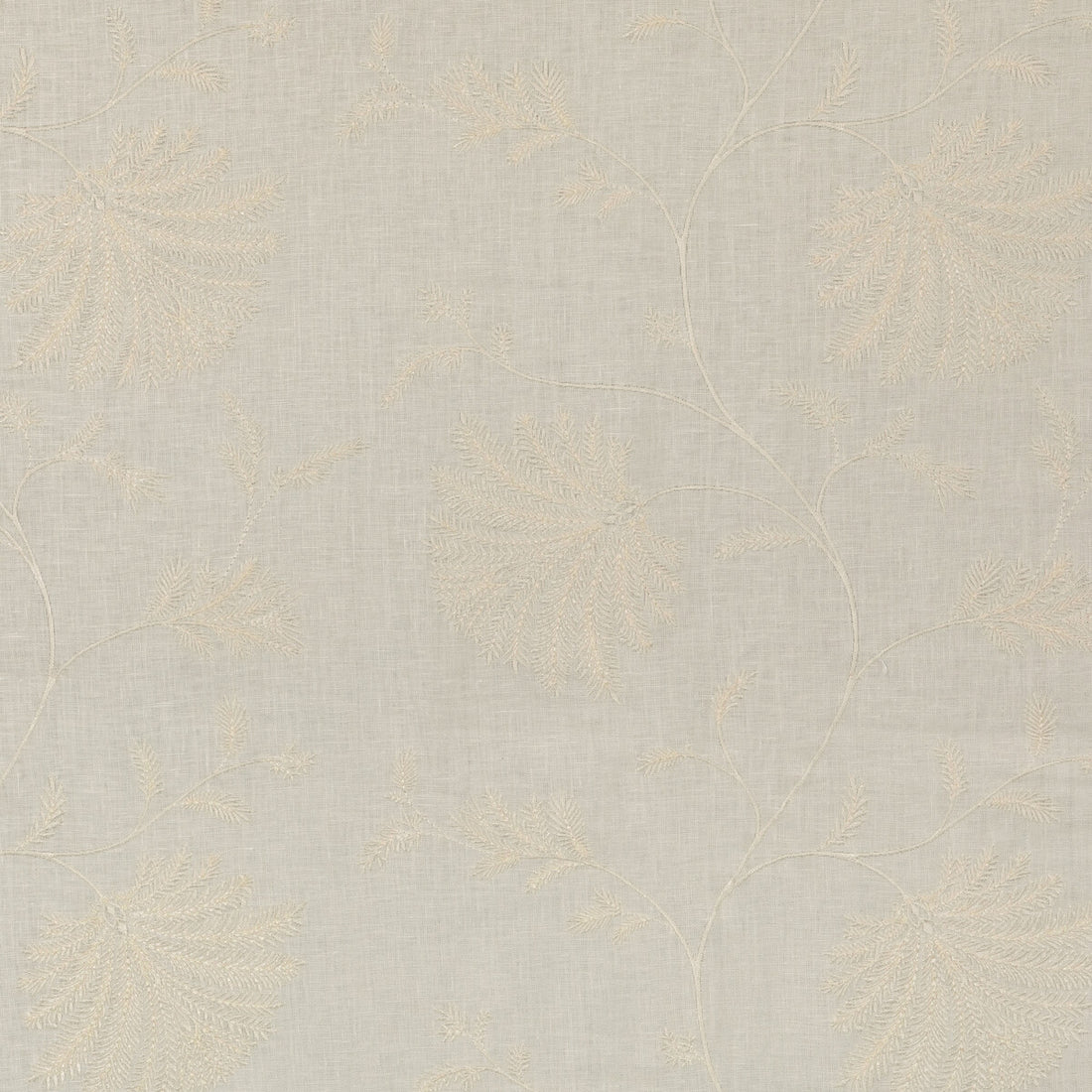 Maelle Emb fabric in ivory color - pattern 8023116.1.0 - by Brunschwig &amp; Fils in the Anduze Embroideries collection
