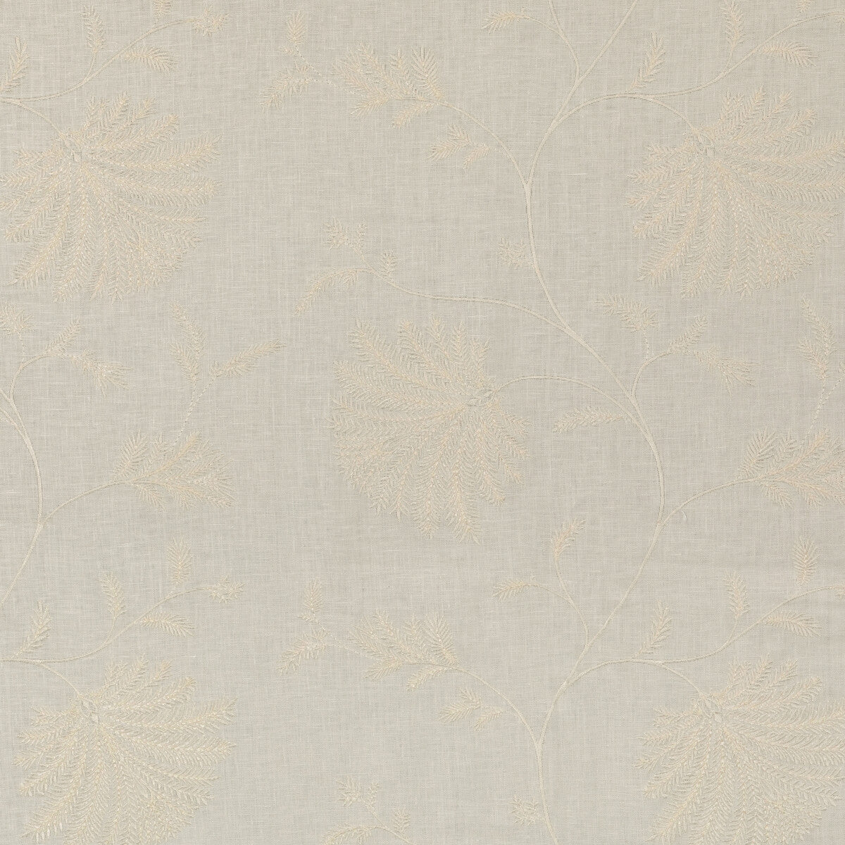 Maelle Emb fabric in ivory color - pattern 8023116.1.0 - by Brunschwig & Fils in the Anduze Embroideries collection