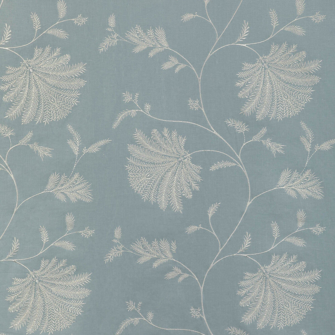 Maelle Emb fabric in seafoam color - pattern 8023116.113.0 - by Brunschwig &amp; Fils in the Anduze Embroideries collection