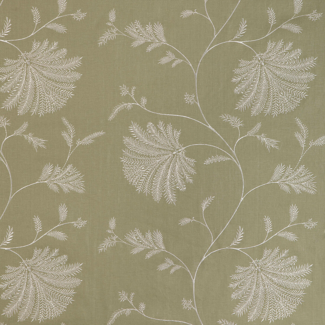 Maelle Emb fabric in celery color - pattern 8023116.23.0 - by Brunschwig &amp; Fils in the Anduze Embroideries collection