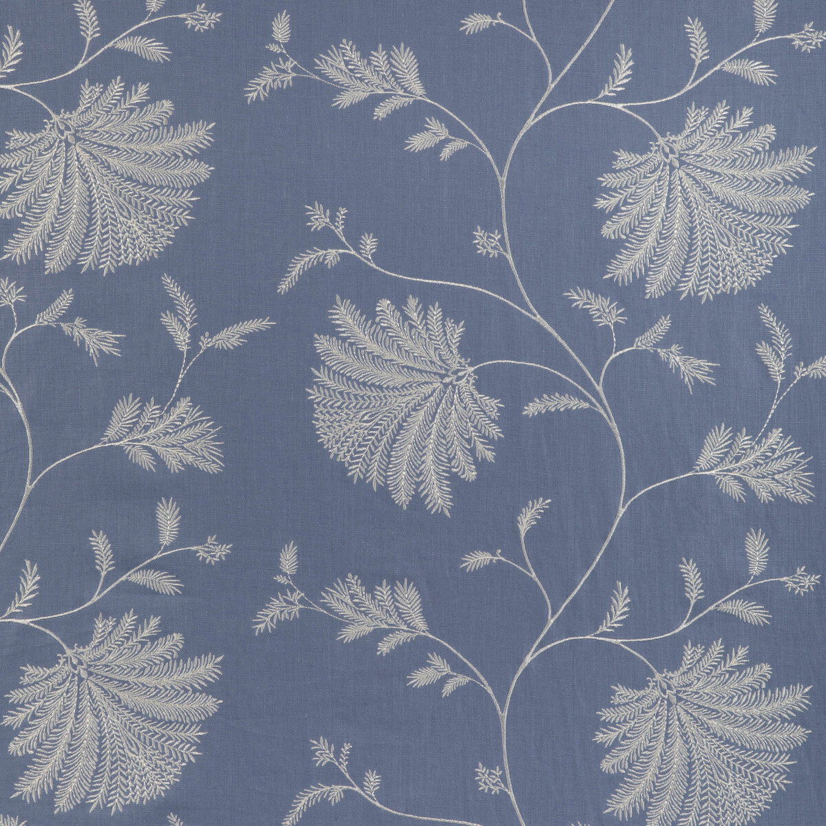 Maelle Emb fabric in blue color - pattern 8023116.5.0 - by Brunschwig & Fils in the Anduze Embroideries collection