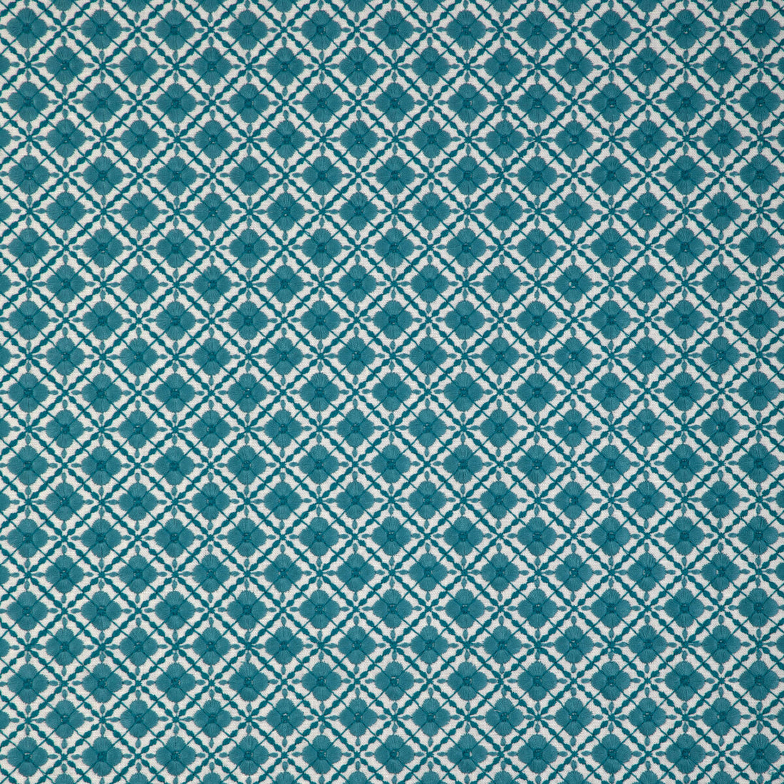 Ines Emb fabric in aqua color - pattern 8023119.1313.0 - by Brunschwig &amp; Fils in the Anduze Embroideries collection