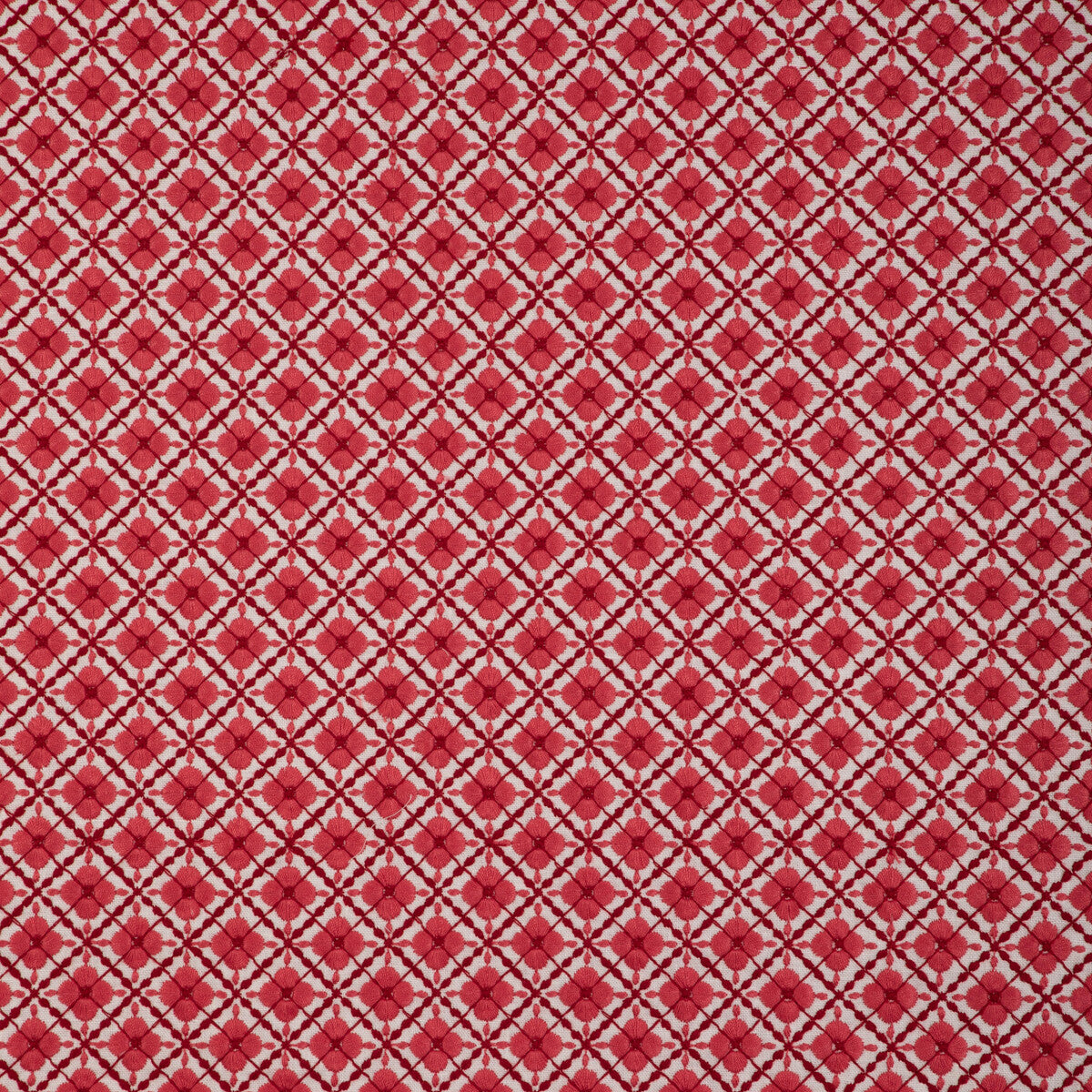 Ines Emb fabric in red color - pattern 8023119.99.0 - by Brunschwig & Fils in the Anduze Embroideries collection