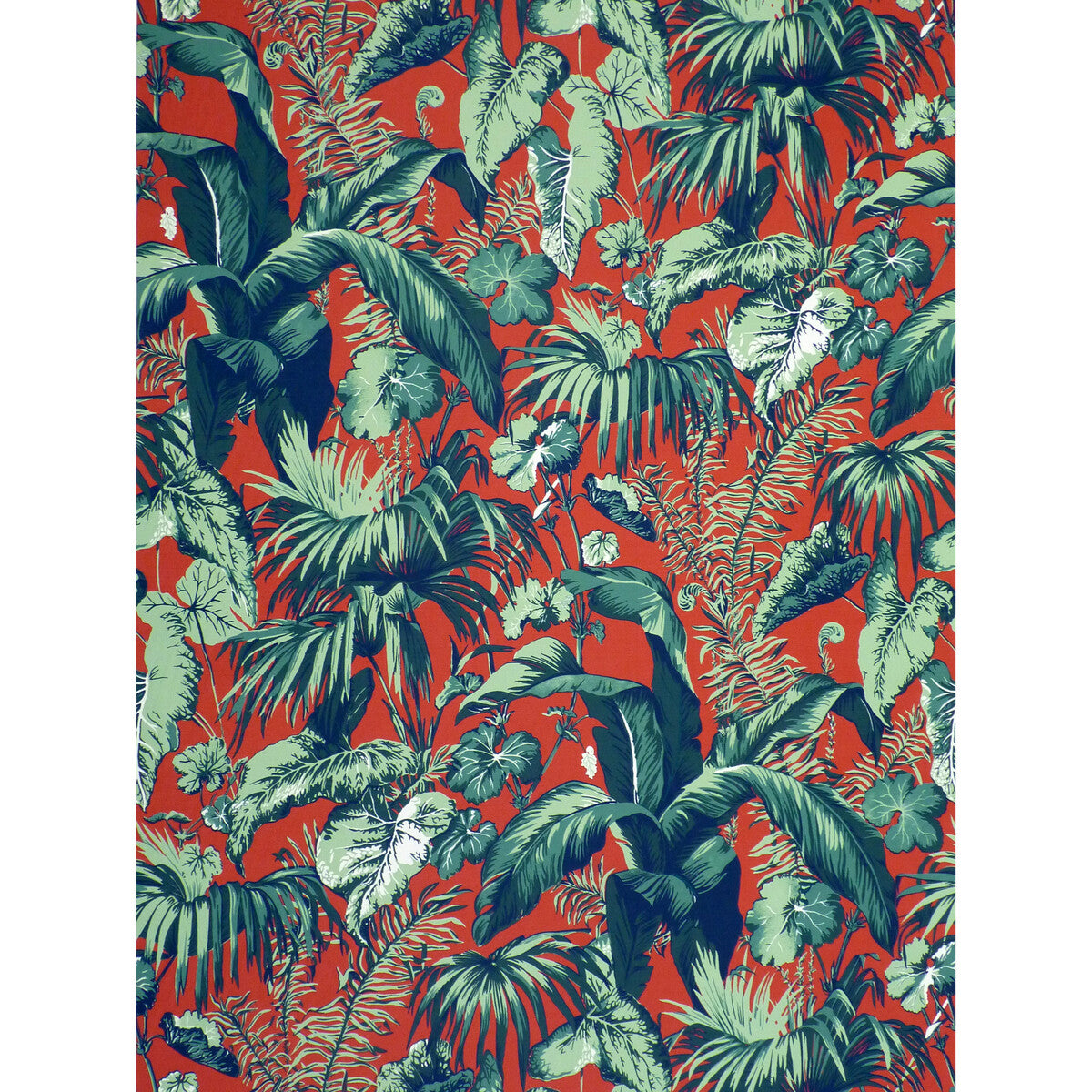 Feuillage II fabric in rouge color - pattern 8023124.319.0 - by Brunschwig & Fils in the Madeleine Castaing Indoor/Outdoor collection