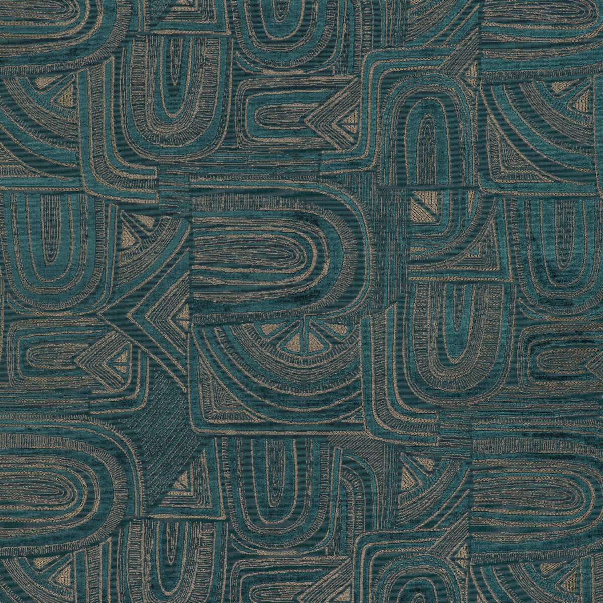 Timbre Velvet fabric in teal color - pattern 8023139.13.0 - by Brunschwig & Fils in the Celeste collection