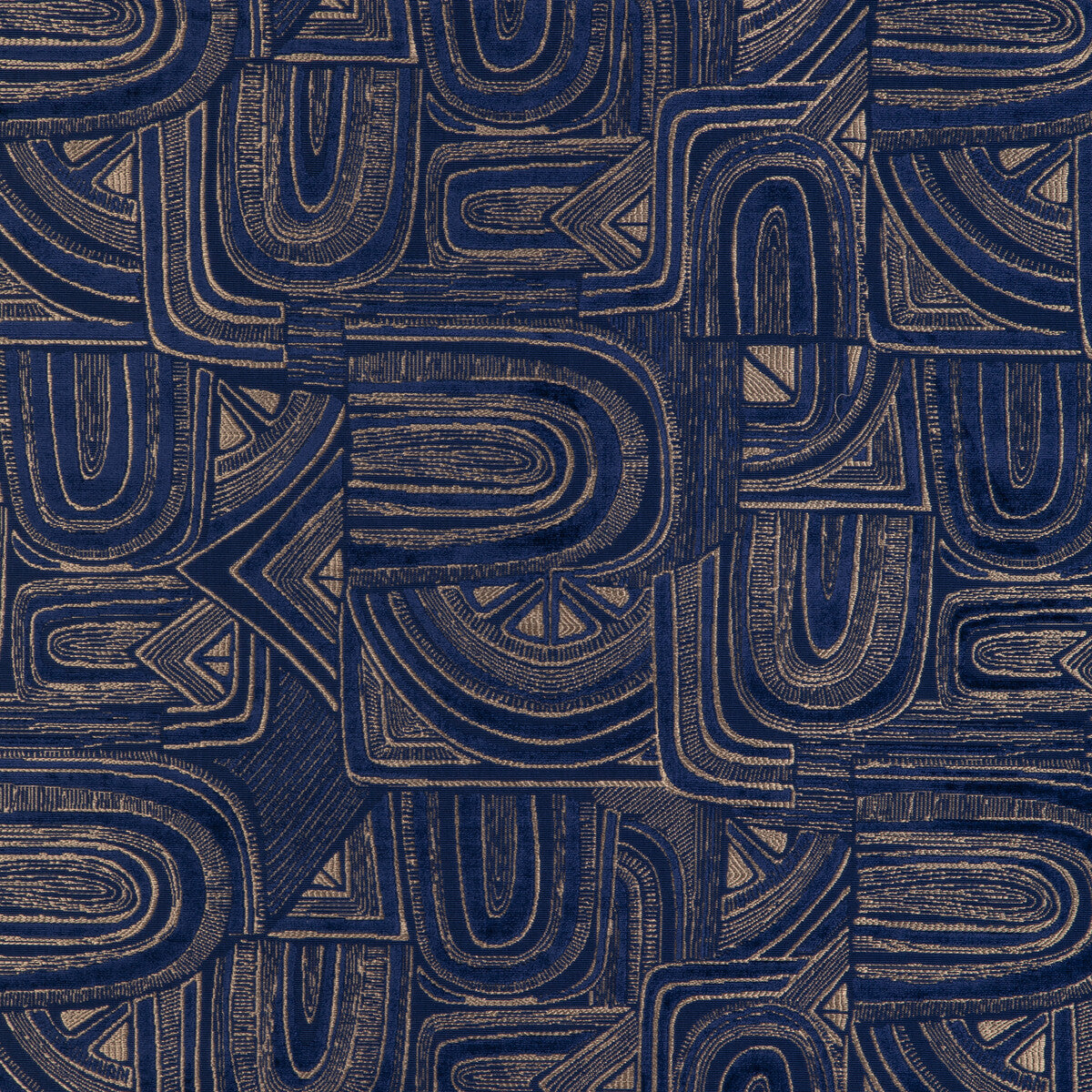 Timbre Velvet fabric in lapis color - pattern 8023139.5.0 - by Brunschwig & Fils in the Celeste collection