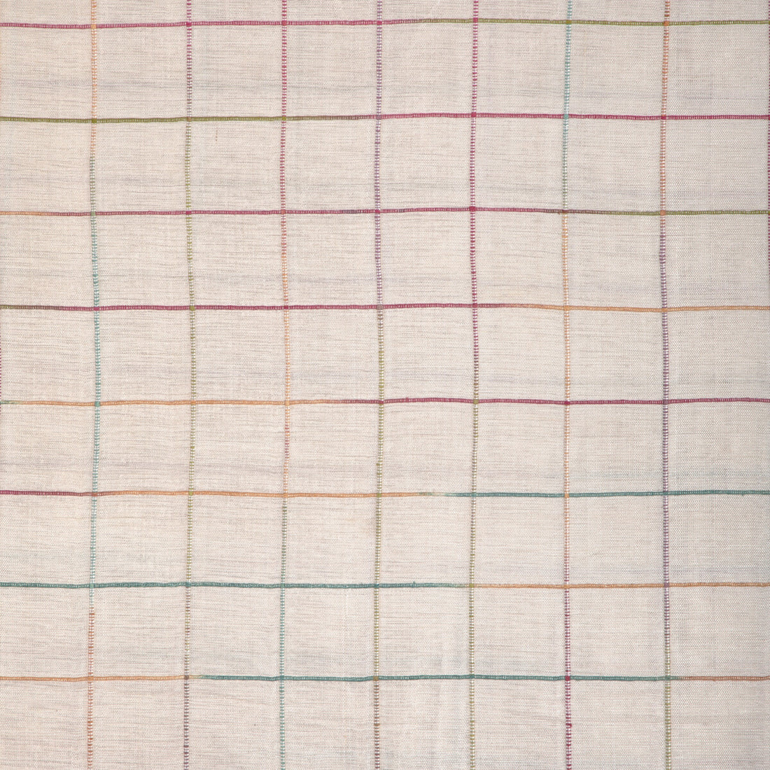 Moulin Check fabric in multi color - pattern 8023149.9175.0 - by Brunschwig &amp; Fils in the Vienne Silks collection