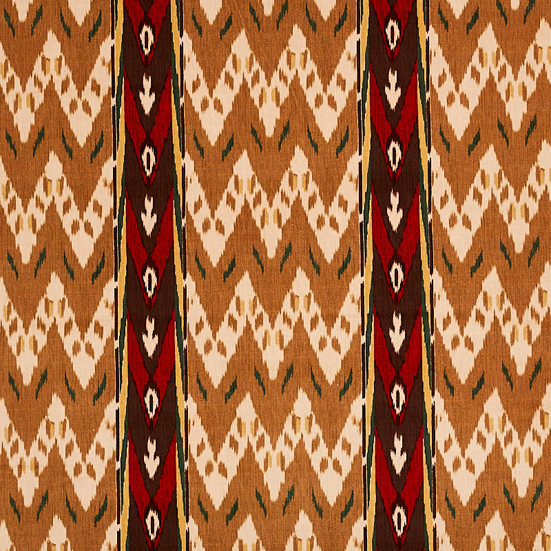 Samar Ikat Velvet fabric in gold color - pattern number 80240 - by Schumacher in the Cut & Patterned Velvets collection