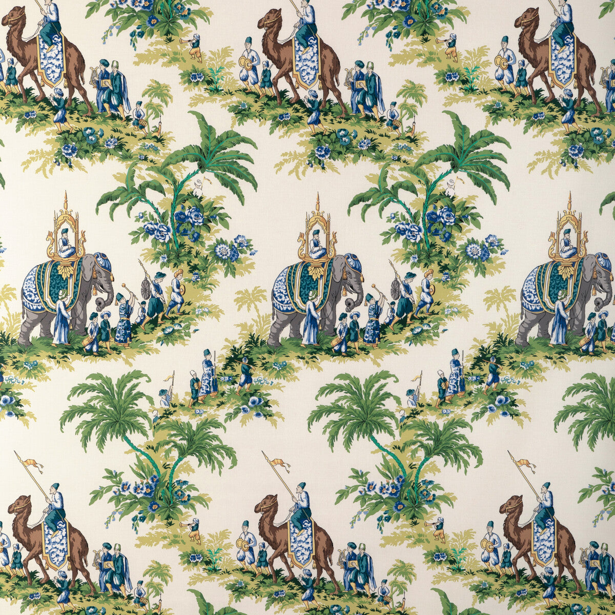 Beauport Promenade fabric in forest color - pattern 8024104.315.0 - by Brunschwig & Fils in the La Menagerie collection