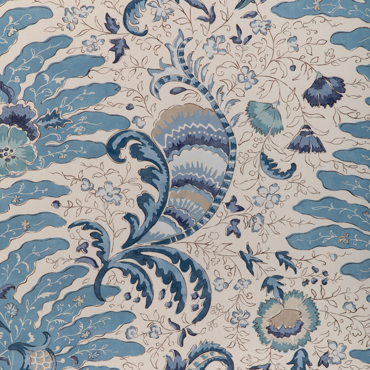 Riviere Print fabric in sky color - pattern 8024105.155.0 - by Brunschwig & Fils in the La Menagerie collection
