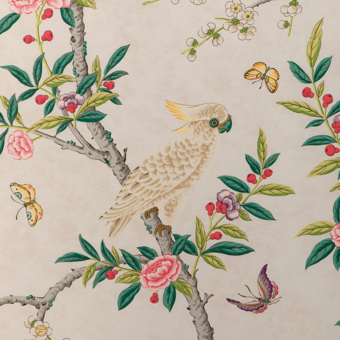 Kanchou Print fabric in multi color - pattern 8024106.1623.0 - by Brunschwig &amp; Fils in the La Menagerie collection