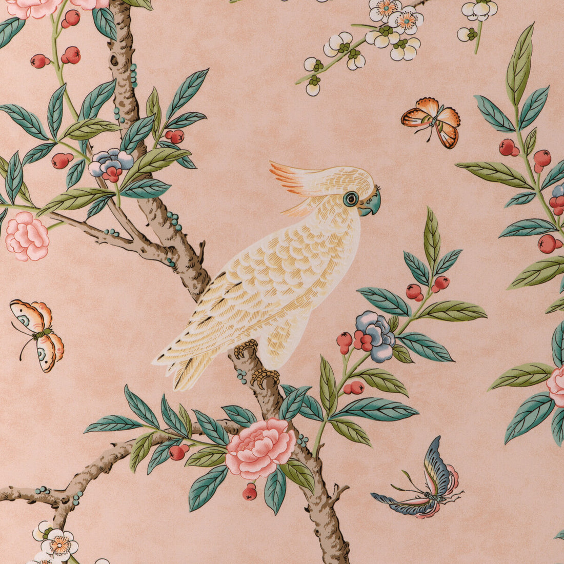 Kanchou Print fabric in blush color - pattern 8024106.73.0 - by Brunschwig &amp; Fils in the La Menagerie collection