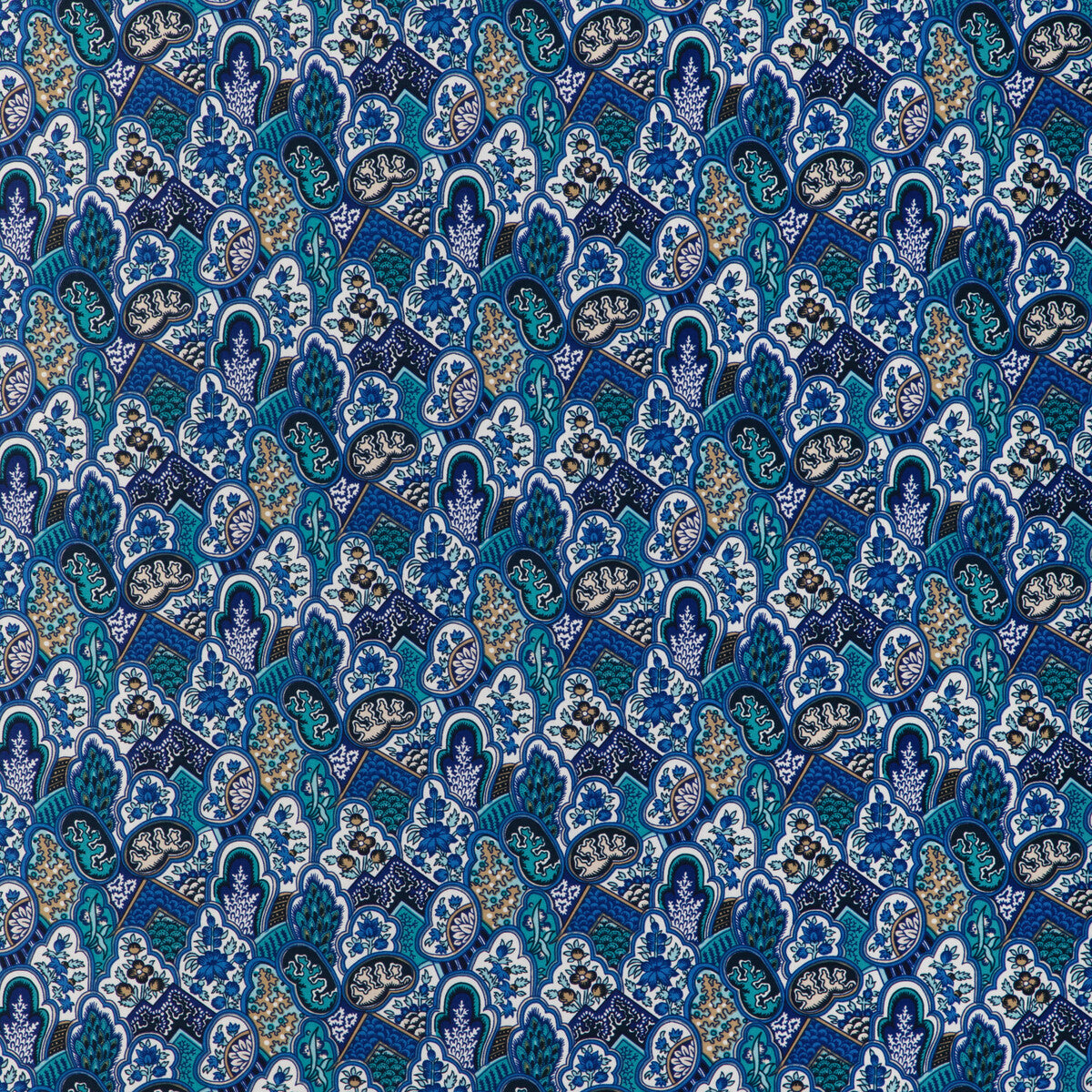 Villandry Print fabric in azure color - pattern 8024108.513.0 - by Brunschwig & Fils in the La Menagerie collection