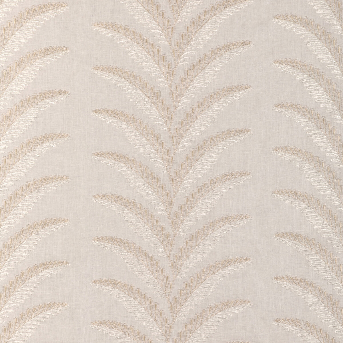 Fougere Emb fabric in cream color - pattern 8024109.16.0 - by Brunschwig & Fils in the La Menagerie collection
