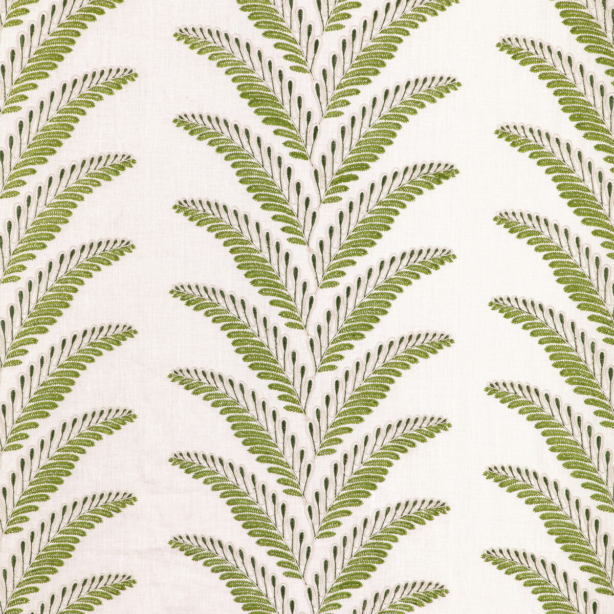 Fougere Emb fabric in leaf color - pattern 8024109.31.0 - by Brunschwig & Fils in the La Menagerie collection